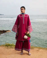 Unstitched 3-PC Embroidered Cotton Silk Dupatta By Jugnu | Beas